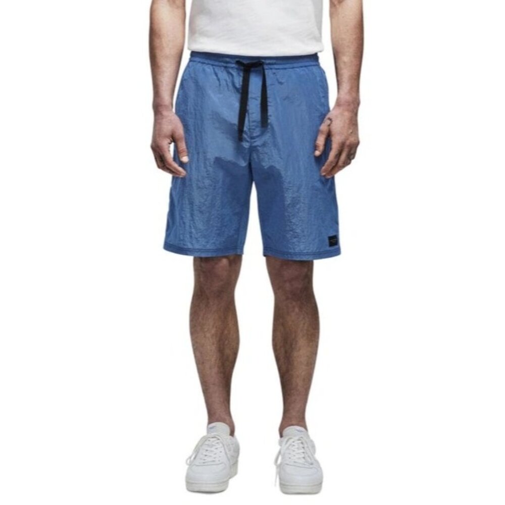 Rag & Bone Barton Nylon Drawstring Shorts In Blue… - image 1